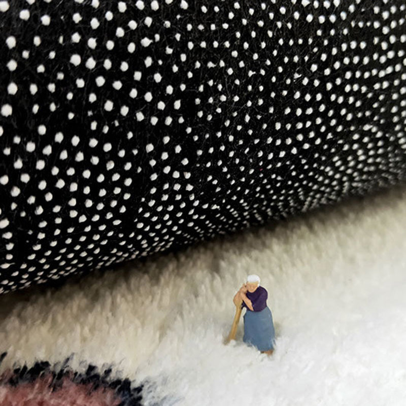 Brown Modern Carpet Polyester Line Carpet Non-Slip Backing Carpet for Home Decor