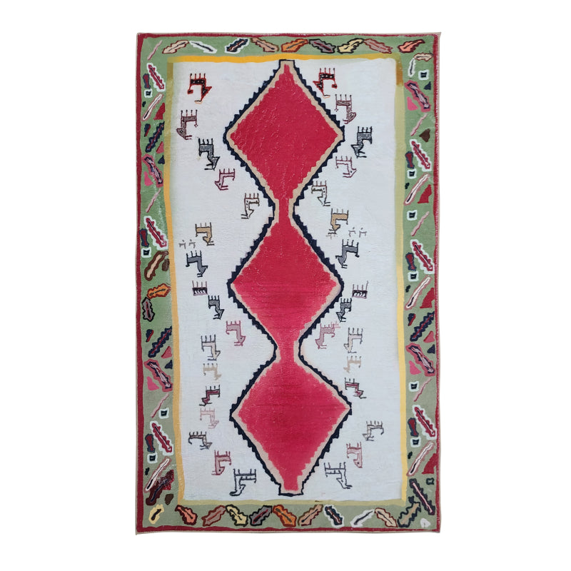 Modern Living Room Area Carpet Tribal Pattern Polyester Area Rug Easy Care Rug