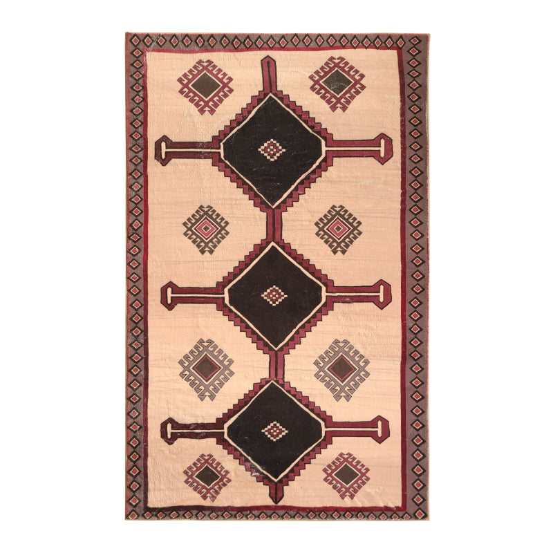 Modern Living Room Area Carpet Tribal Pattern Polyester Area Rug Easy Care Rug