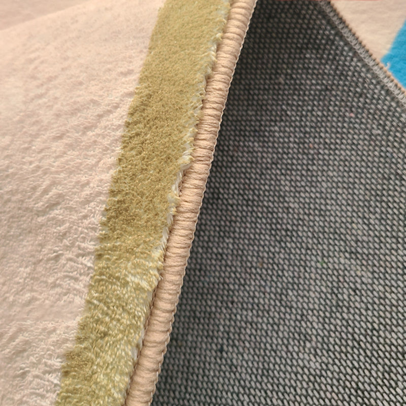 Modern Living Room Area Carpet Tribal Pattern Polyester Area Rug Easy Care Rug