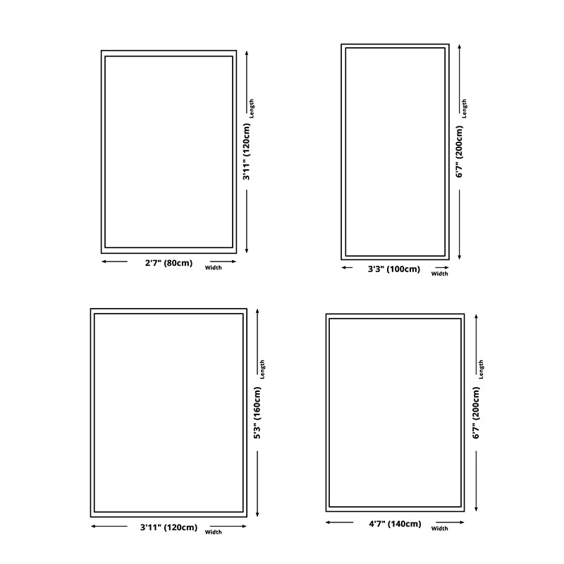 Modern Geometric Print Area Carpet Grey Polyester Area Rug Non-Slip Backing Rug for Bedroom