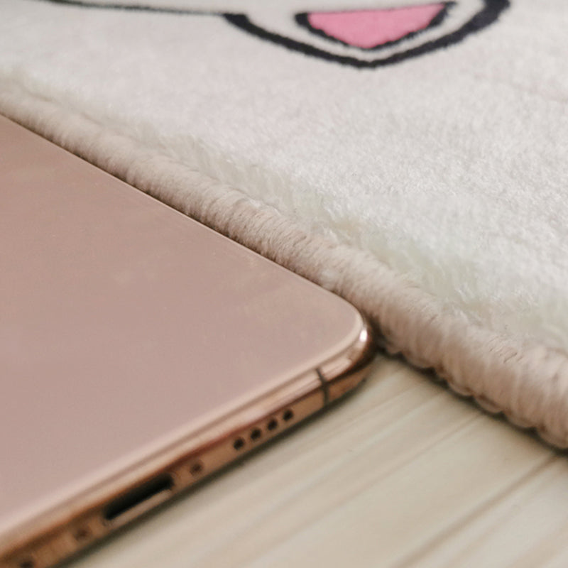 Grey Living Room Rug Modern Color-Blocked Polyester Area Carpet Stain Resistant Rug