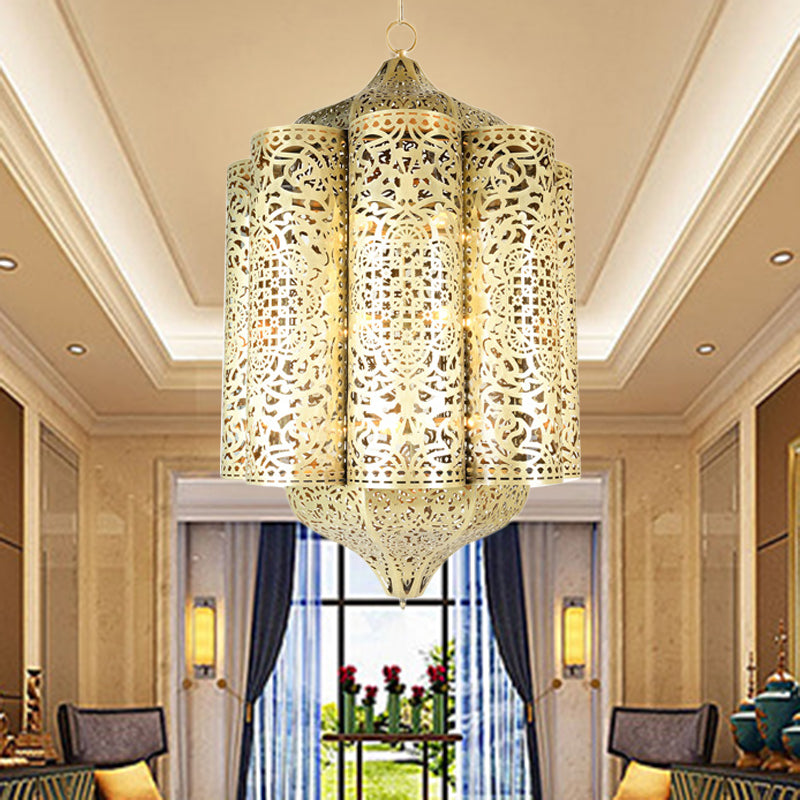 1 tête incurvée lampe suspendue vintage en laiton plafond métal