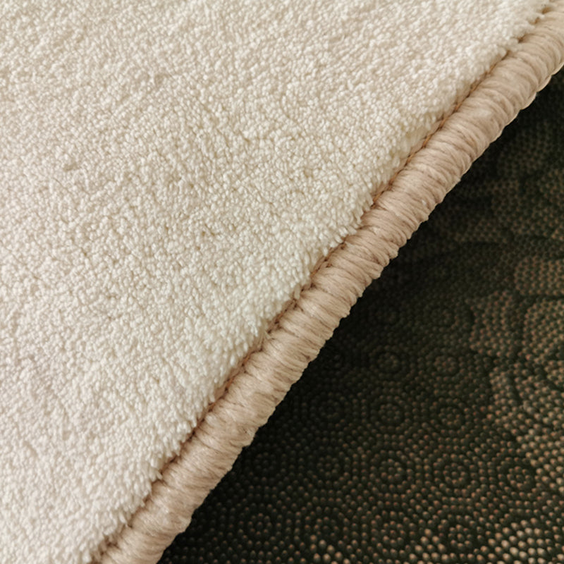 Grey Living Room Area Rug Color Block Polyester Area Carpet Anti-Slip Washable Area Rug