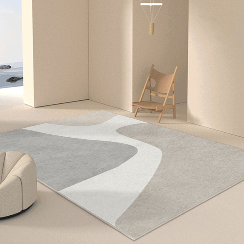 Tapis noir simple en Polyester, bloc de couleur, avec envers antidérapant, pour la décoration de la maison