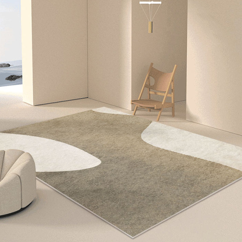 Tapis noir simple en Polyester, bloc de couleur, avec envers antidérapant, pour la décoration de la maison