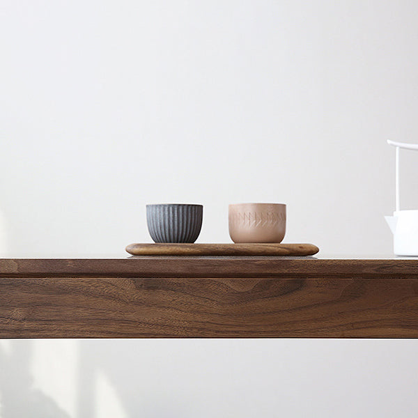 Mesa rectangular de madera maciza, mesa de cocina moderna con 4 patas para restaurante