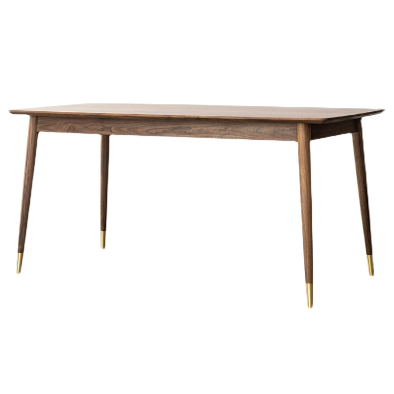 Table à manger de noyer noir de style luxueux Table rectangle de base de 4 jambes pour la maison