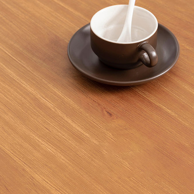 Solid Wood Industrial Dining Table Brown Top Table with White Frame for Dinning Room