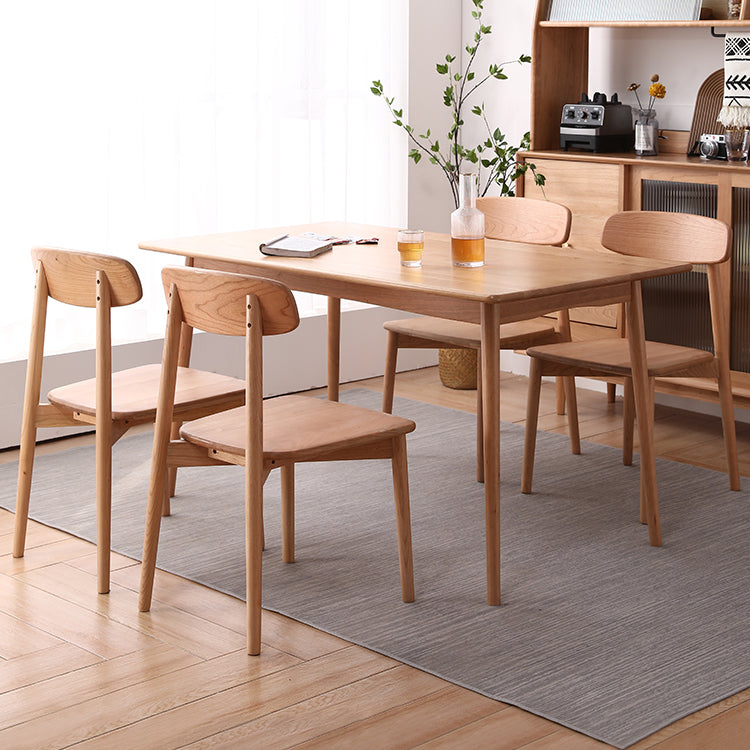 Contemporary Style 4-foot Furniture Solid Wood Dining Table Rectangle for Home