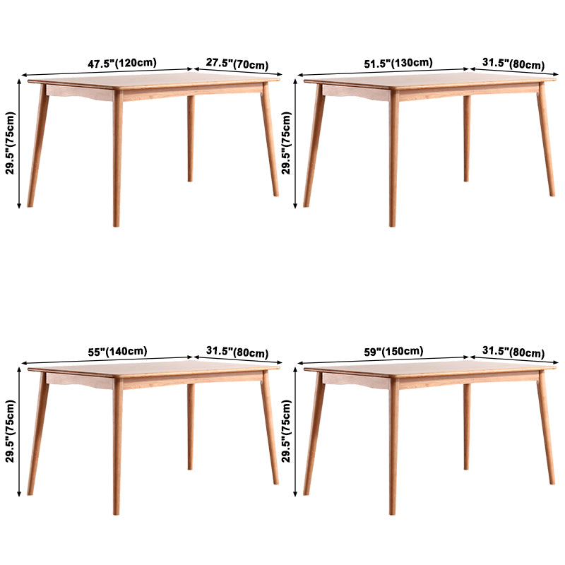 Contemporary Style 4-foot Furniture Solid Wood Dining Table Rectangle for Home