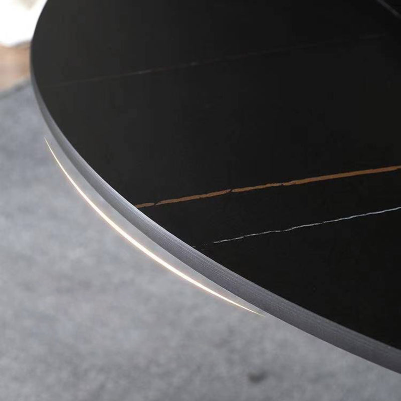 Runde zweifarbige Esstisch Sintered Stone Tisch Luxus mit Tulpbasis