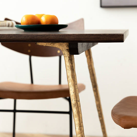 Table à manger en bois massif en chêne