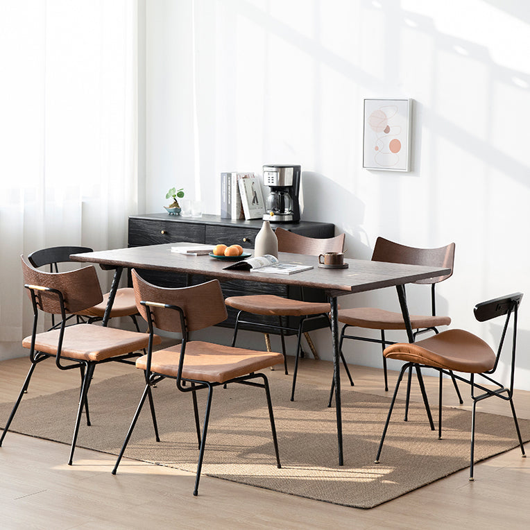 Table à manger en bois massif en chêne
