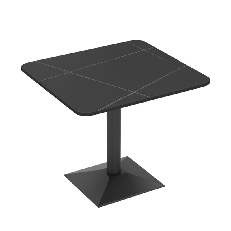 Industrial Style Sintered Stone Dinner Room Kitchen Table Black Metal Base Table for Dinning Room