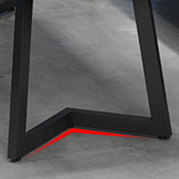 Industrial Style Sintered Stone Dinner Room Kitchen Table Black Metal Base Table for Dinning Room