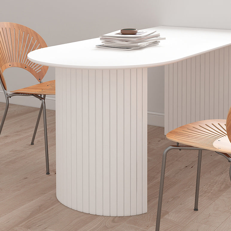 Meubels in eigentijdse stijl, dubbele voetstuk-eettafel voor thuis