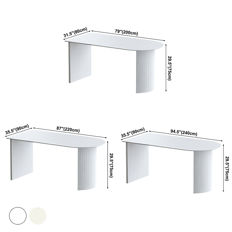 Meubels in eigentijdse stijl, dubbele voetstuk-eettafel voor thuis