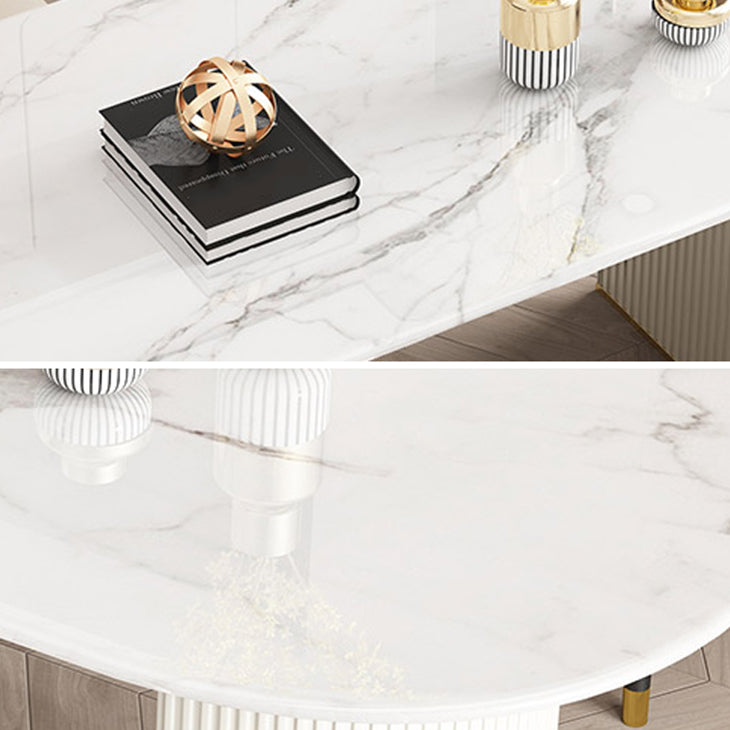 Table à manger en pierre de style simplicité Double base de base de base de base de forme libre pour la maison