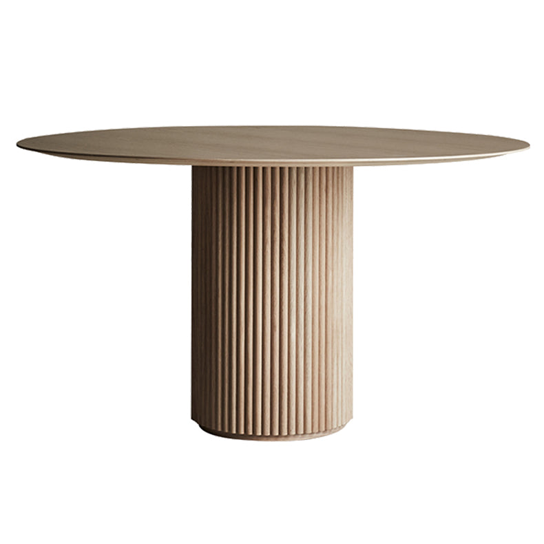 Mesa de comedor moderna de color de madera con madera sólida de pino