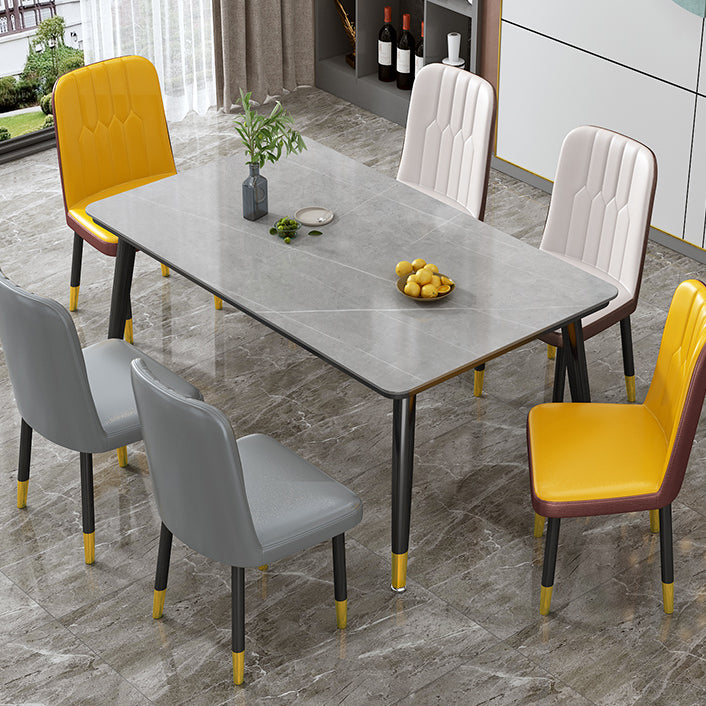 Hedendaagse standaard gesinterde stenen top eettafel rechthoek eettafel voor keuken