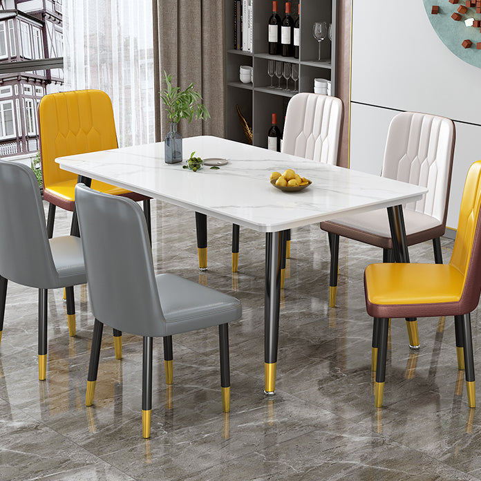 Hedendaagse standaard gesinterde stenen top eettafel rechthoek eettafel voor keuken