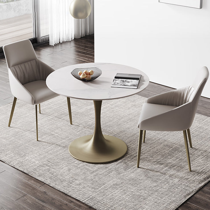 Round Tulip Base Dining Site Table Traditional Luxury Dinette Table for Home