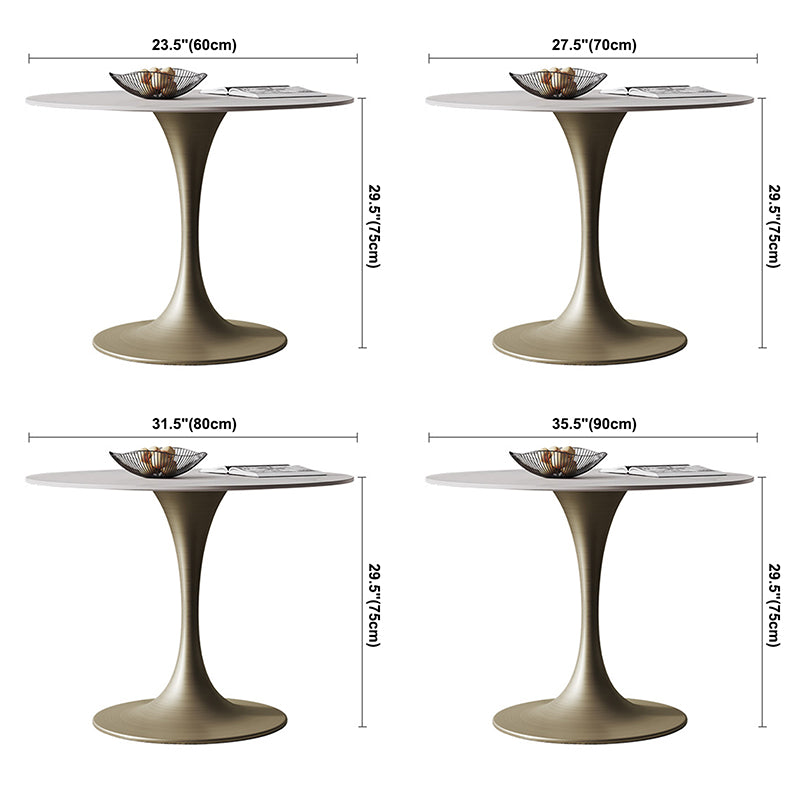 Round Tulip Base Dining Site Table Traditional Luxury Dinette Table for Home
