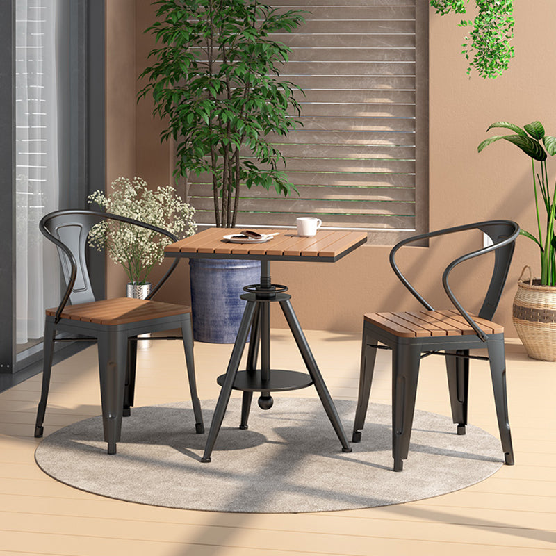 Industrial Dining Room Table Pedestal Table for Home Kitchen Dinner,21.7"L x 21.7"W
