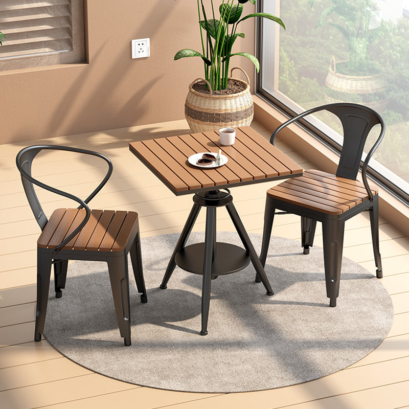 Industrial Dining Room Table Pedestal Table for Home Kitchen Dinner,21.7"L x 21.7"W