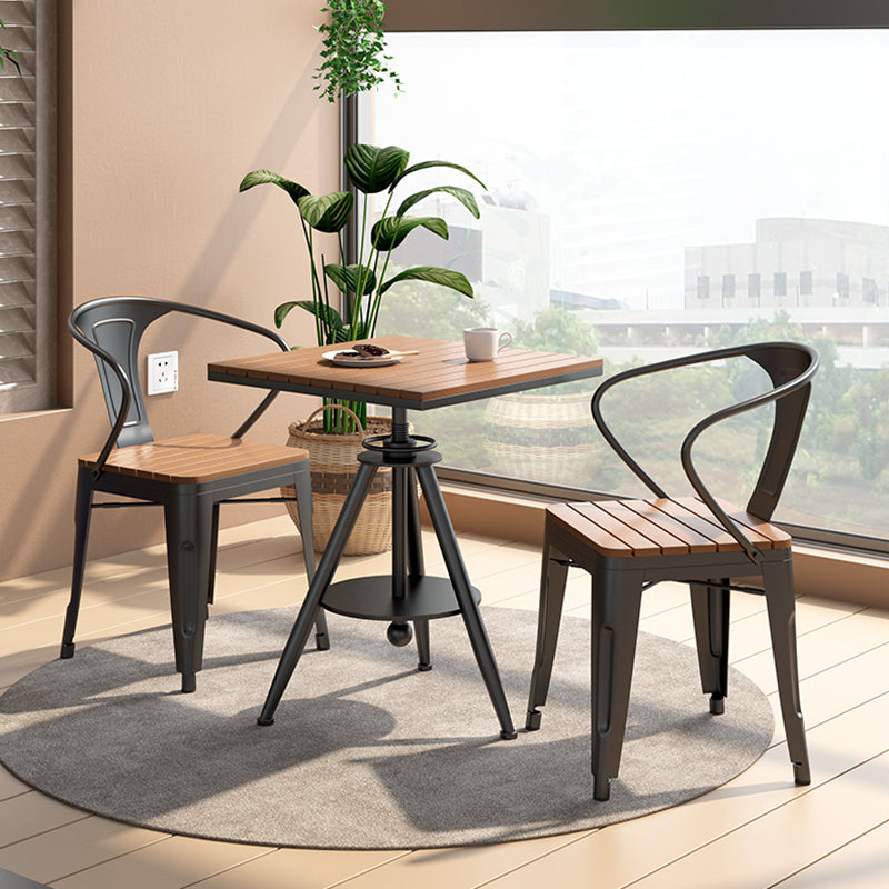 Industrial Dining Room Table Pedestal Table for Home Kitchen Dinner,21.7"L x 21.7"W