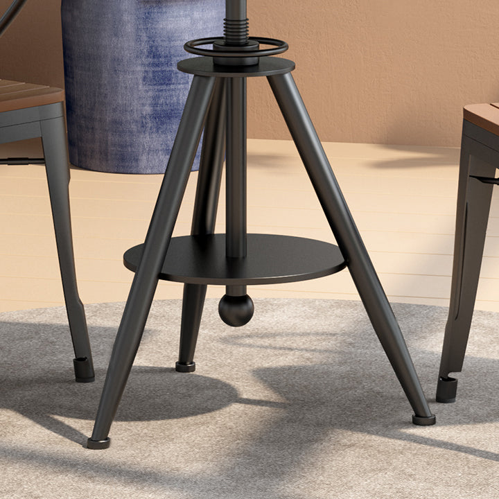 Industrial Dining Room Table Pedestal Table for Home Kitchen Dinner,21.7"L x 21.7"W