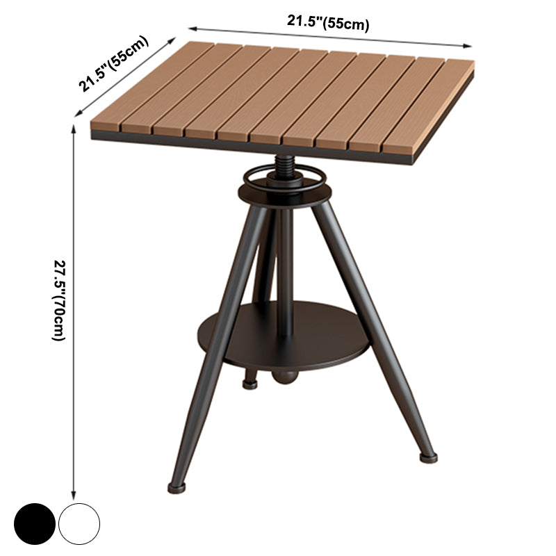 Industrial Dining Room Table Pedestal Table for Home Kitchen Dinner,21.7"L x 21.7"W