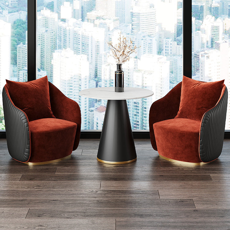 Tradizionale sito da pranzo rotondo di lusso tavolo in pietra sala da pranzo mobili per la casa