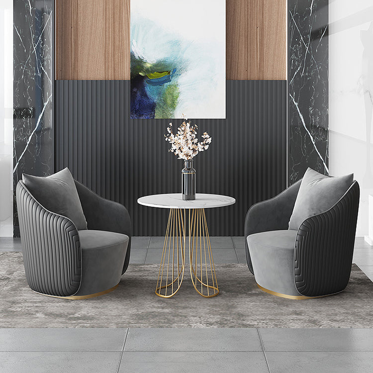 Tradizionale sito da pranzo rotondo di lusso tavolo in pietra sala da pranzo mobili per la casa