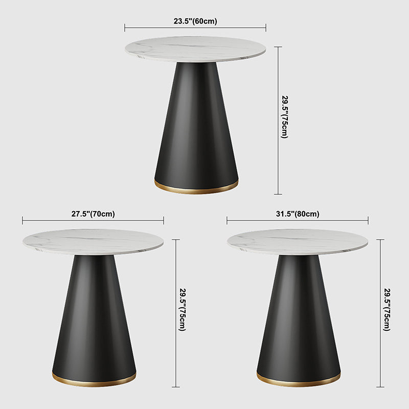 Tradizionale sito da pranzo rotondo di lusso tavolo in pietra sala da pranzo mobili per la casa
