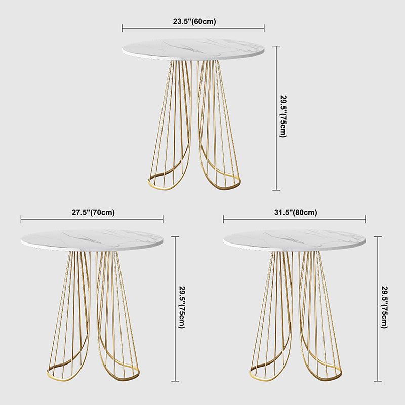 Tradizionale sito da pranzo rotondo di lusso tavolo in pietra sala da pranzo mobili per la casa