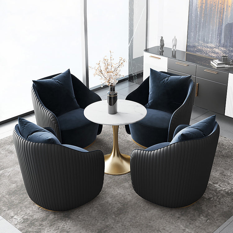 Tradizionale sito da pranzo rotondo di lusso tavolo in pietra sala da pranzo mobili per la casa