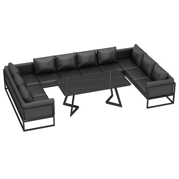 Industrieller Esstisch Black Metall Basistisch für Küchenessen zu Hause Abendessen