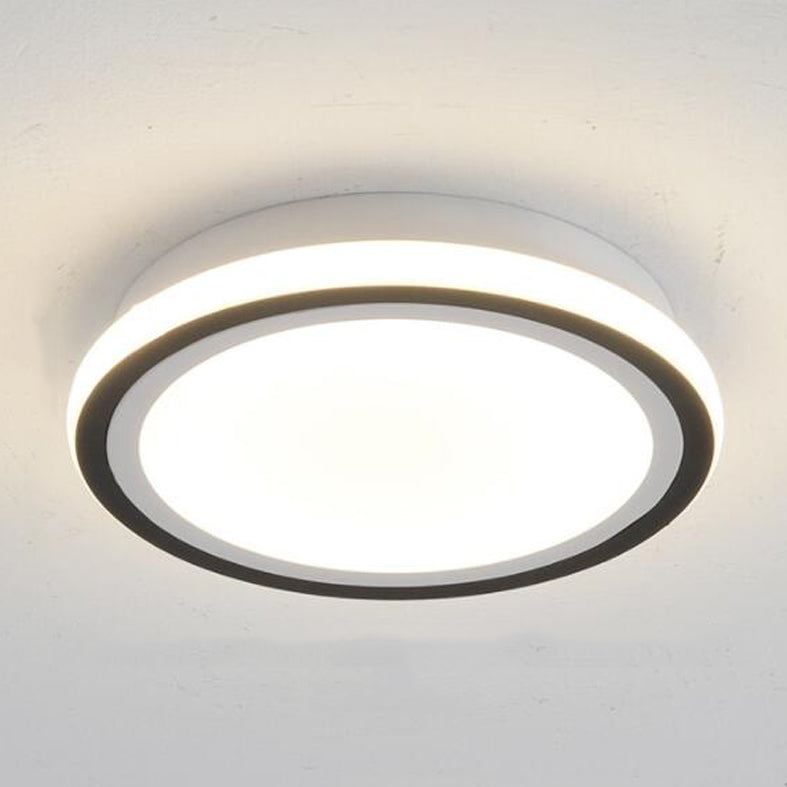 Lámpara de techo geométrica Lámpara LED minimalista de metal para pasillo montada en el techo en negro