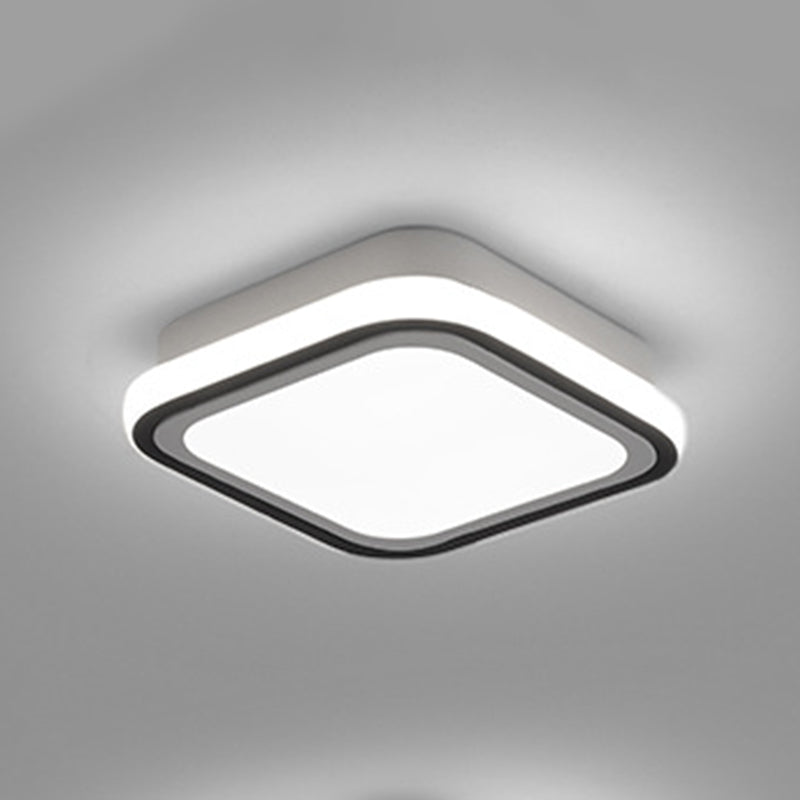 Lámpara de techo geométrica Lámpara LED minimalista de metal para pasillo montada en el techo en negro