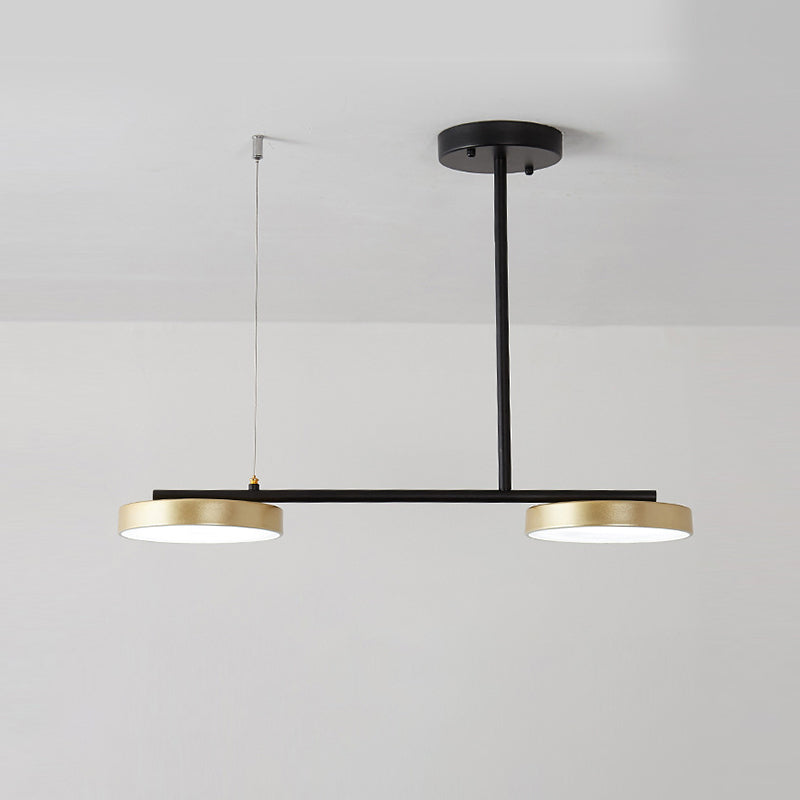 Lampade a sospensione rotonda moderna lampada lampadario a più luci con ombra acrilica bianca