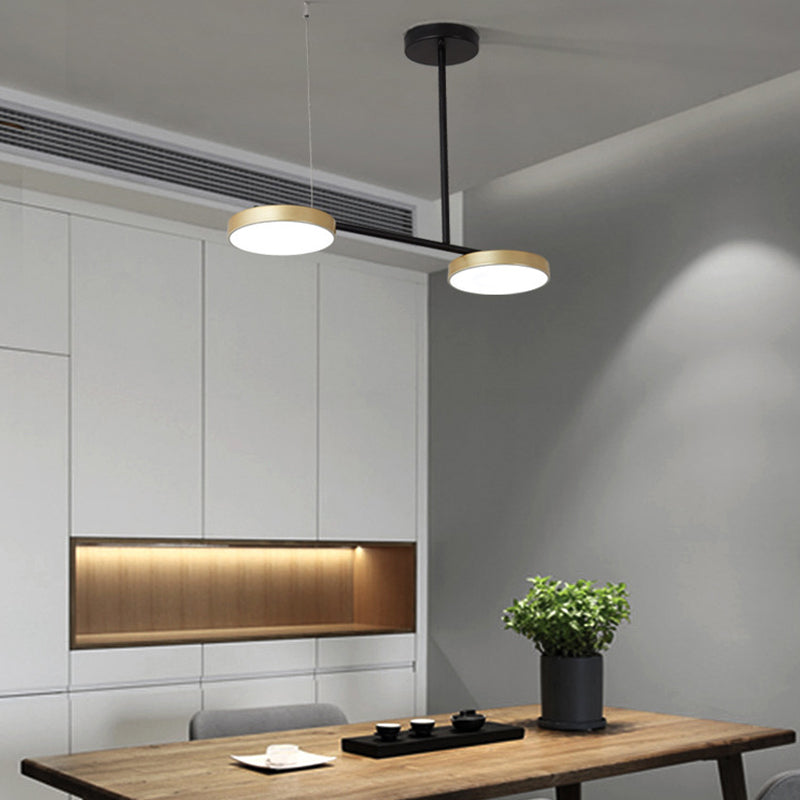 Lampade a sospensione rotonda moderna lampada lampadario a più luci con ombra acrilica bianca