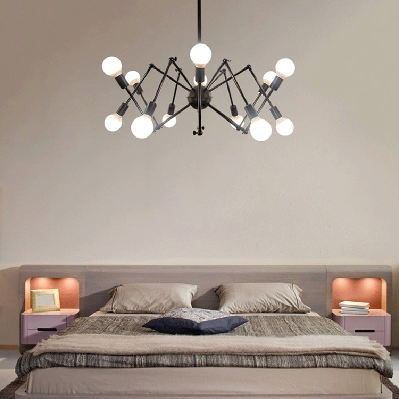 Spider hanger verlichtingsarmaturen Moderne multidichte gouden kroonluchter lamp voor restaurant