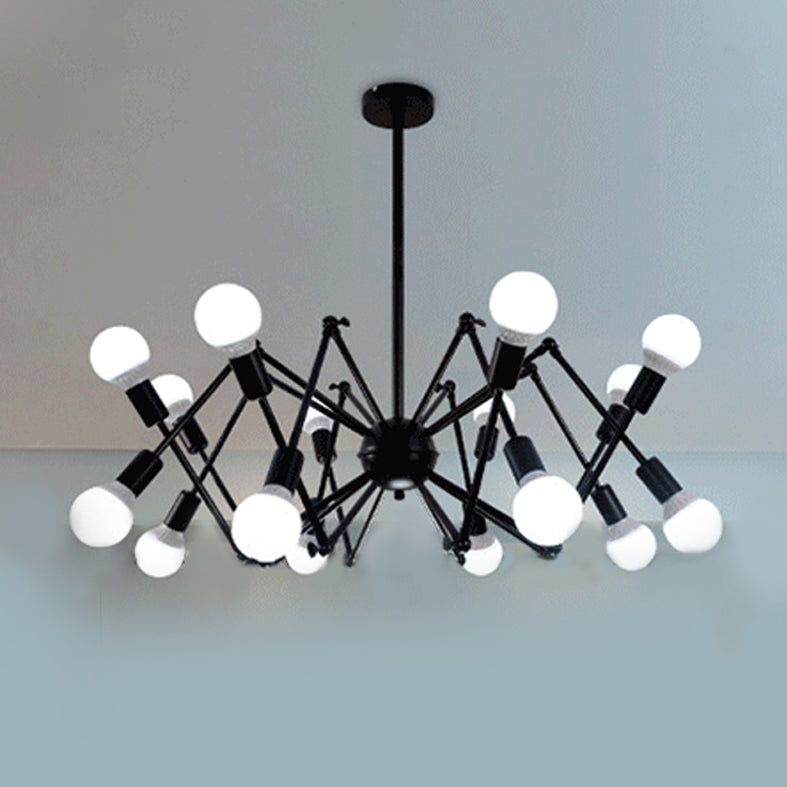 Spider hanger verlichtingsarmaturen Moderne multidichte gouden kroonluchter lamp voor restaurant