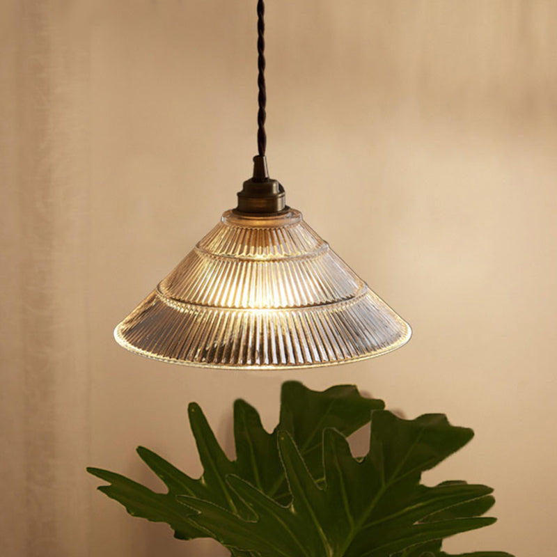 Moderner Stil konischer Decke anheizt hängendes Lichtglas Schlafzimmer Hängende Leuchte in klar