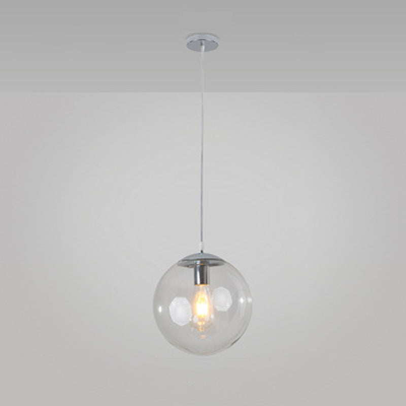 Kit d'éclairage à pendentif rond en verre