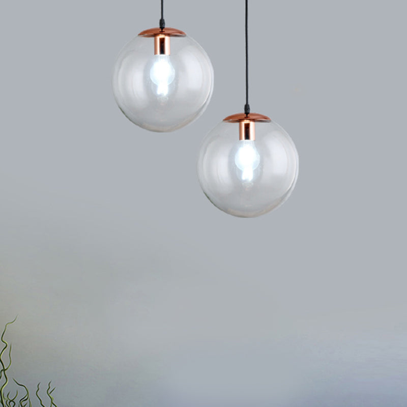 Kit d'éclairage à pendentif rond en verre