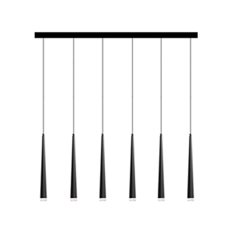 Lineare Anhängerleuchten moderne LED -Aufhängung Anhänger Licht mit weißem Acrylschatten