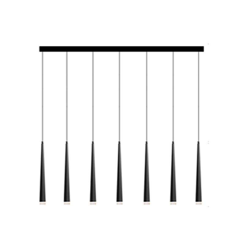 Lineare Anhängerleuchten moderne LED -Aufhängung Anhänger Licht mit weißem Acrylschatten